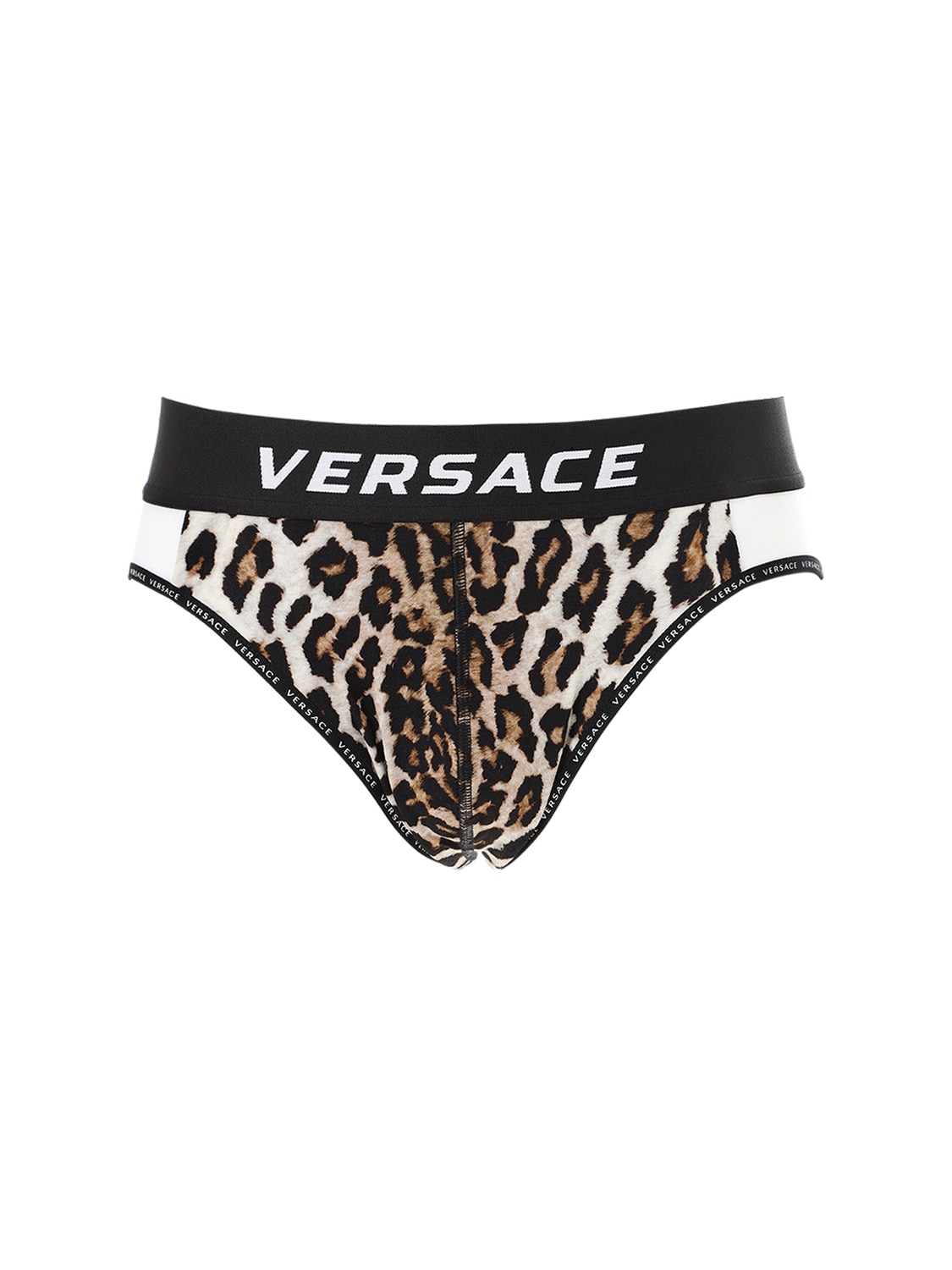 Versace Leopard Print Viscose Briefs