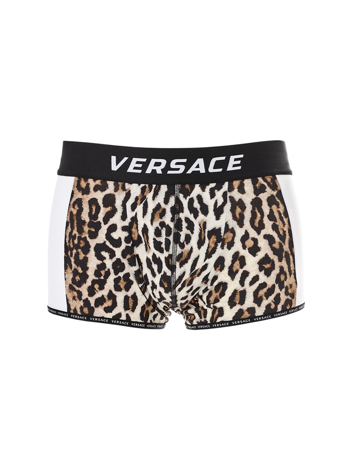 Versace Leopard Print Viscose Boxer Briefs
