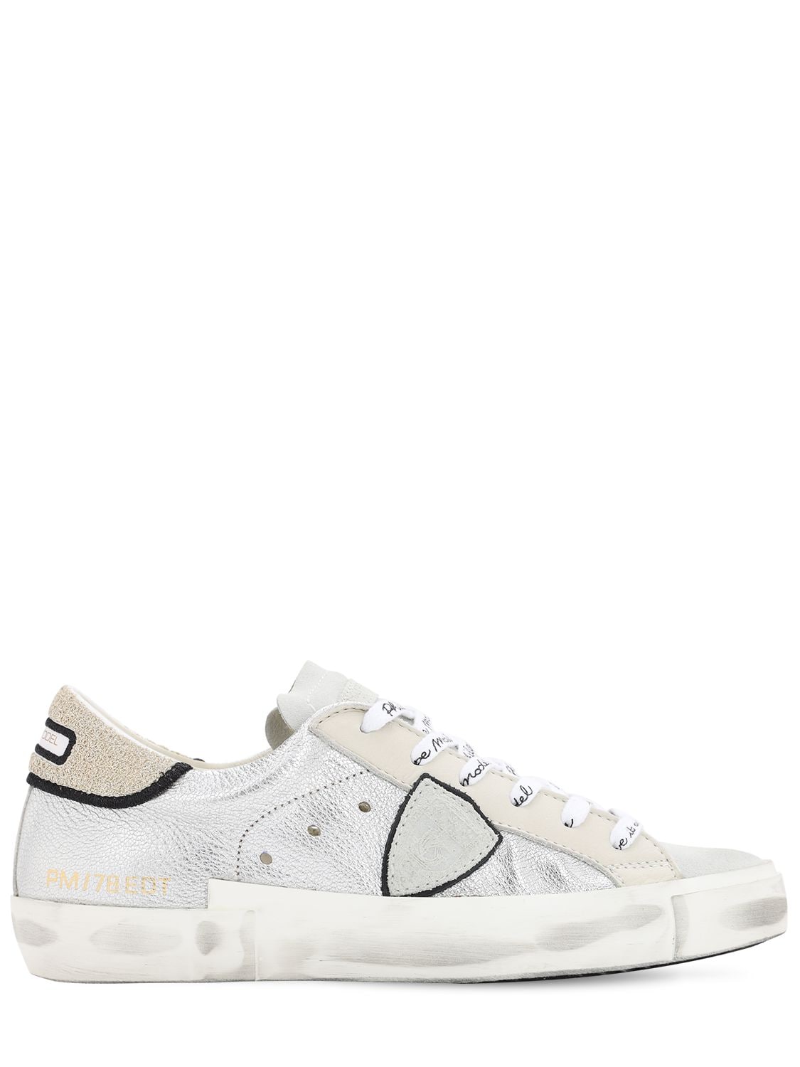 PHILIPPE MODEL PRSX LEATHER SNEAKERS,70I0DK005-QVAWMG2