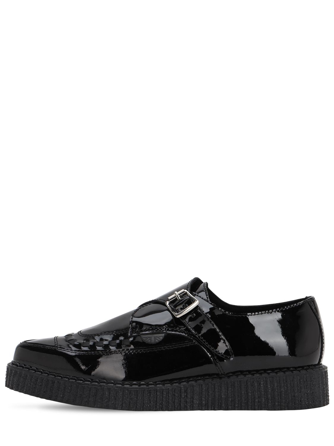 Underground 30mm Buckled Patent Leather Loafers In Black