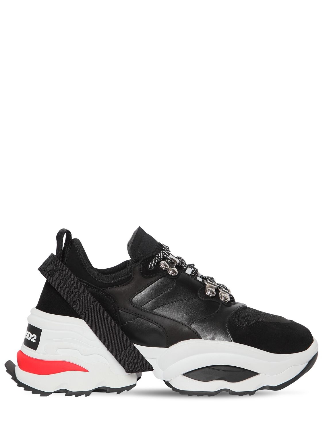 DSQUARED2 70MM THE GIANT K2 MESH & SUEDE SNEAKERS,70I0EO001-TTQZNG2