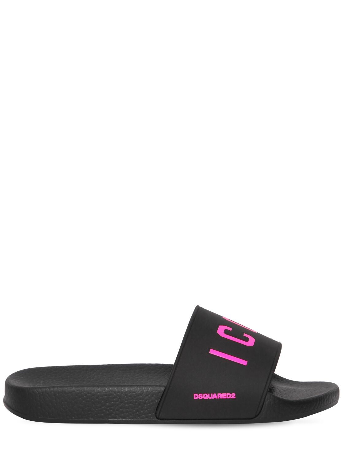 DSQUARED2 20MM ICON LOGO RUBBER SLIDE SANDALS,70I0EO012-TTYZNW2