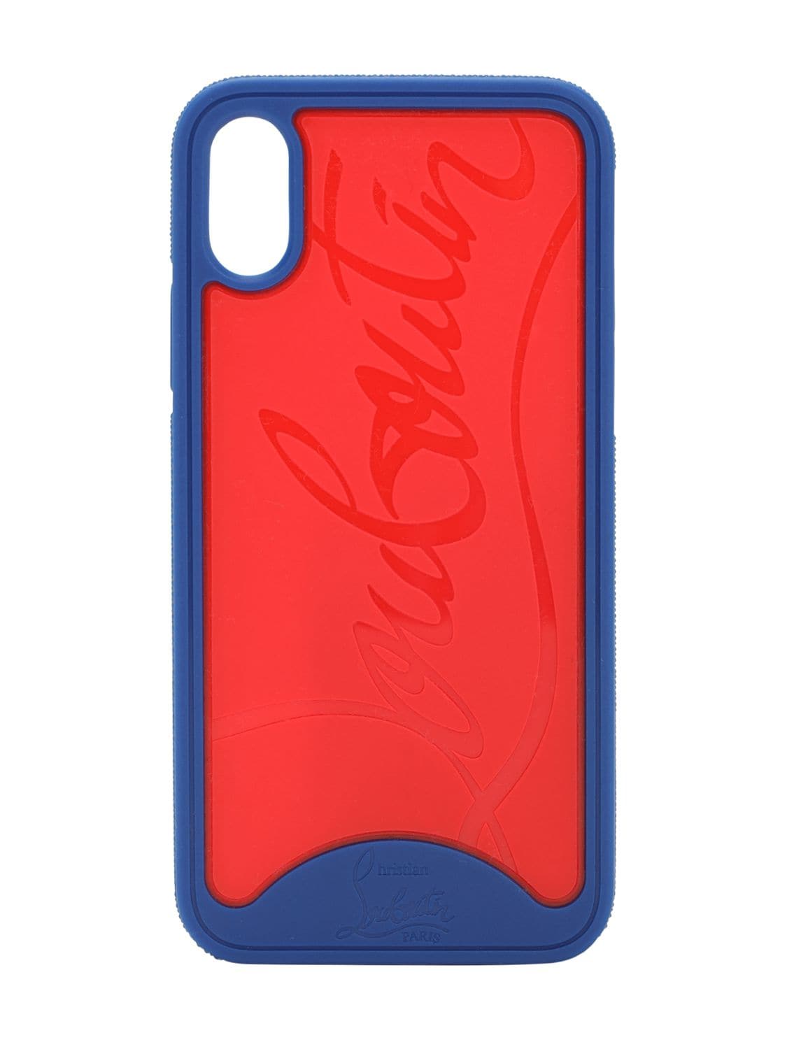 Christian Louboutin Loubi Phone Iphone X/xs Case In Blue,red