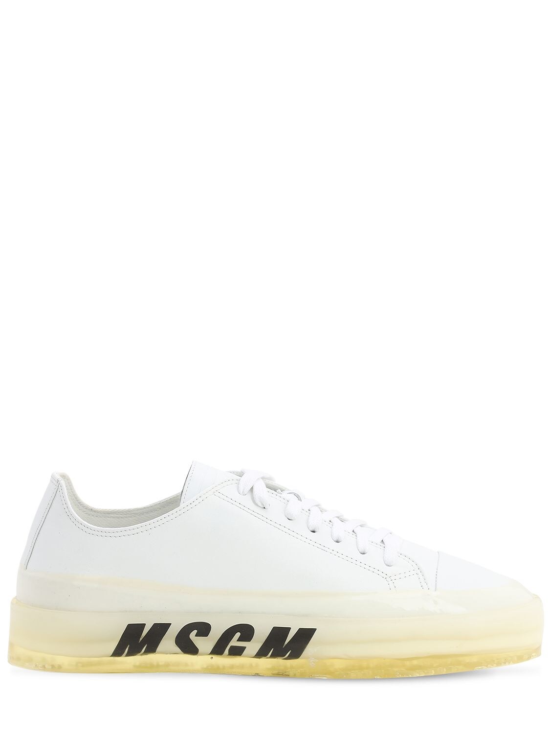 MSGM LEATHER LOW TOP trainers,70I0K1005-MDE1