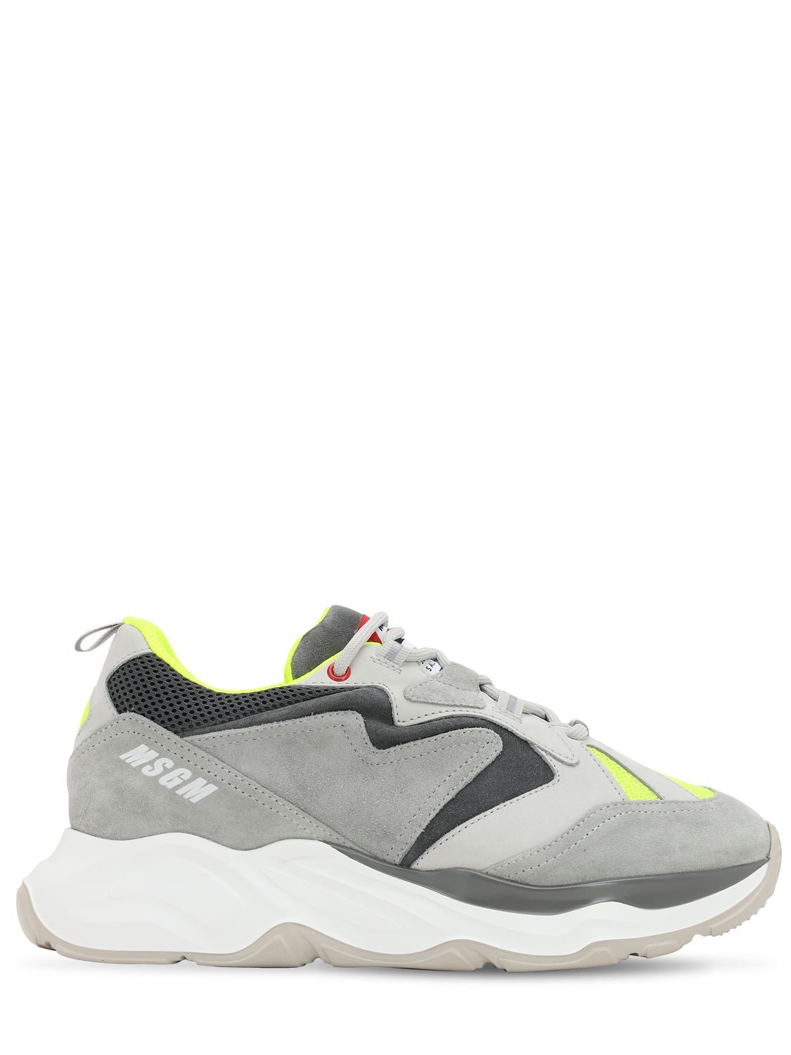 MSGM CHUNKY MESH & SUEDE SNEAKERS,70I0K1006-OTY1