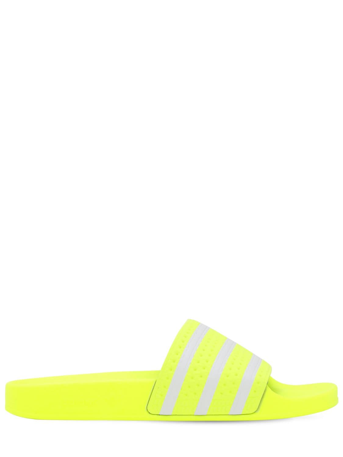 solar yellow adidas slides