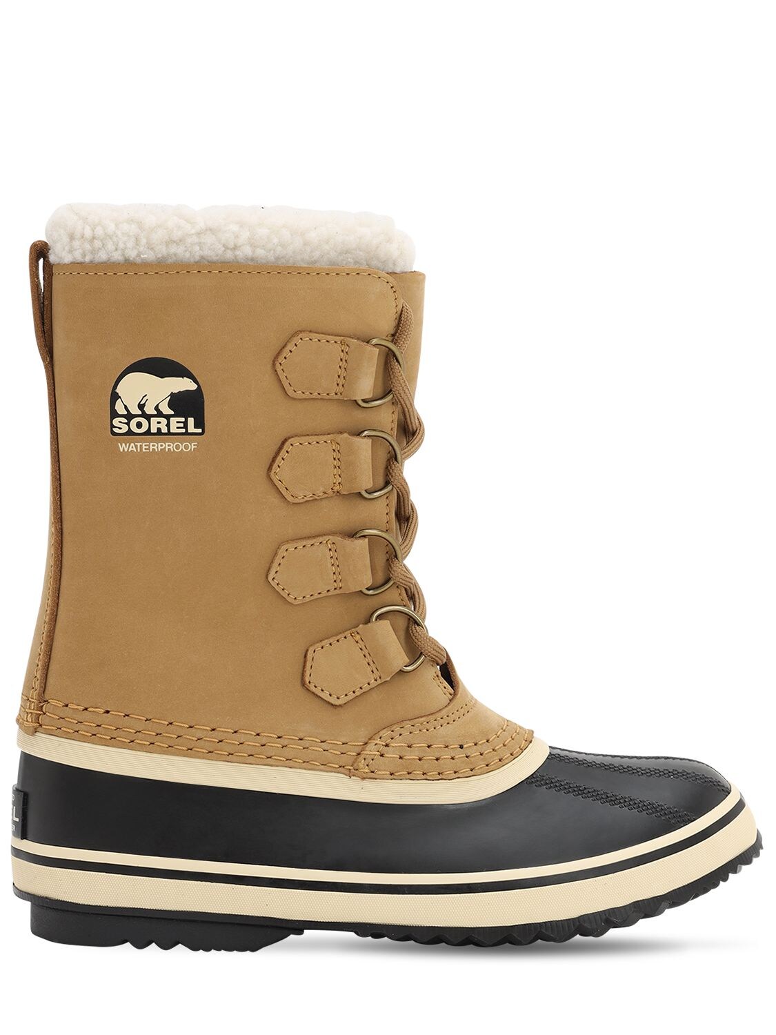 Sorel 1964 Pac 2 Tan And Suede Boots In Buff Black