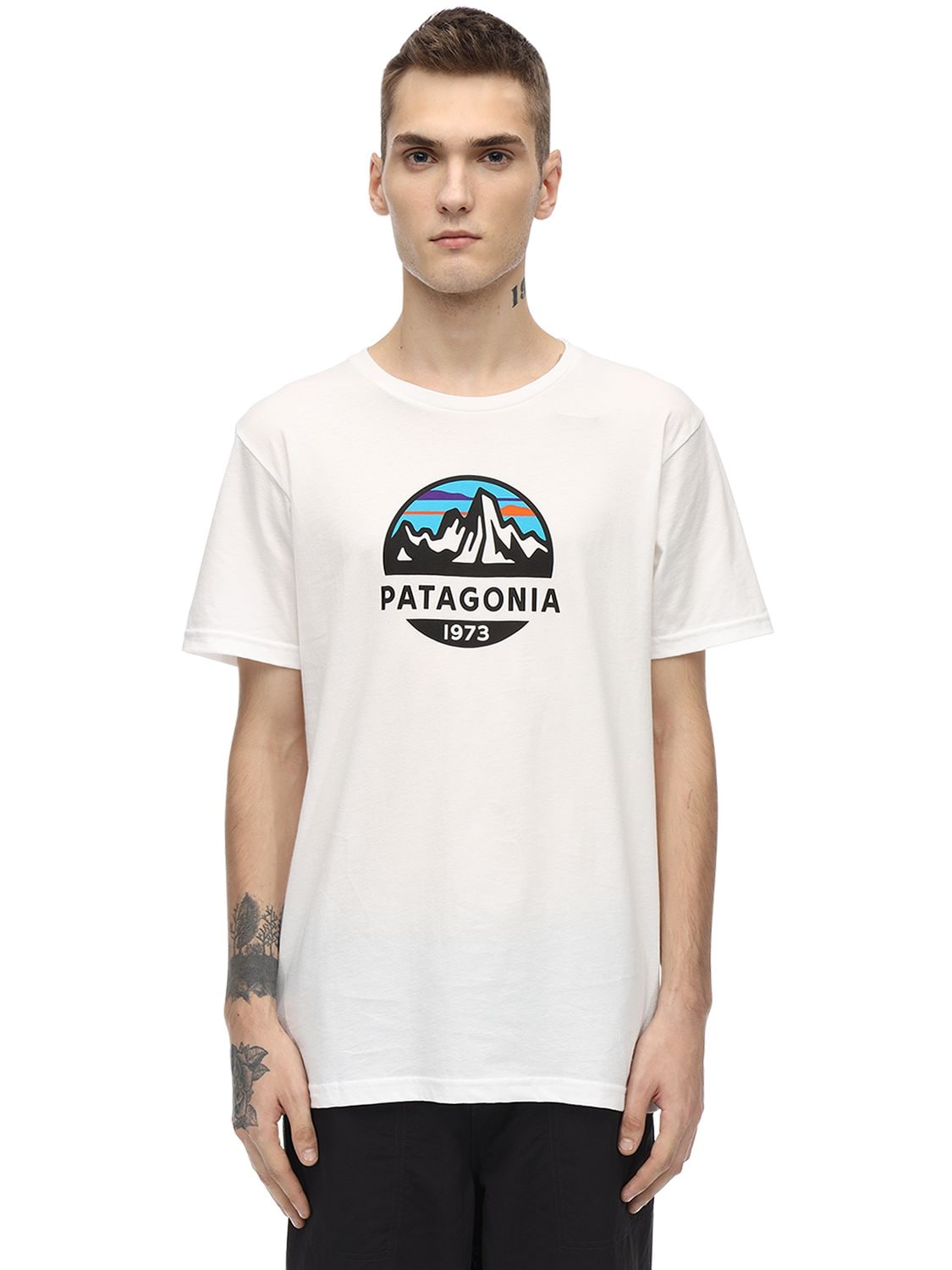 Patagonia Fitz Roy Scope Organic Cotton T-shirt In White