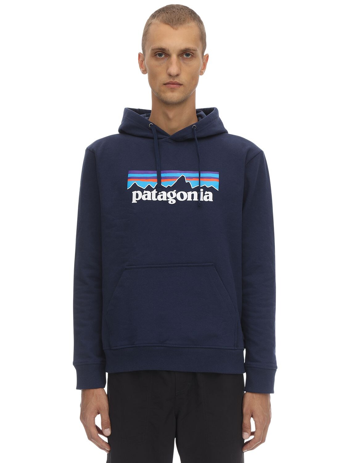 Patagonia P-6 Logo Uprisal Print Sweatshirt Hoodie In Dunkelblau