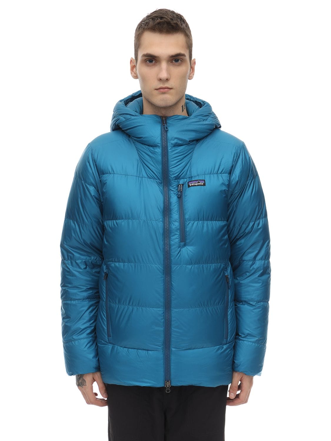 Patagonia Fitz Roy Down Parka In Blue