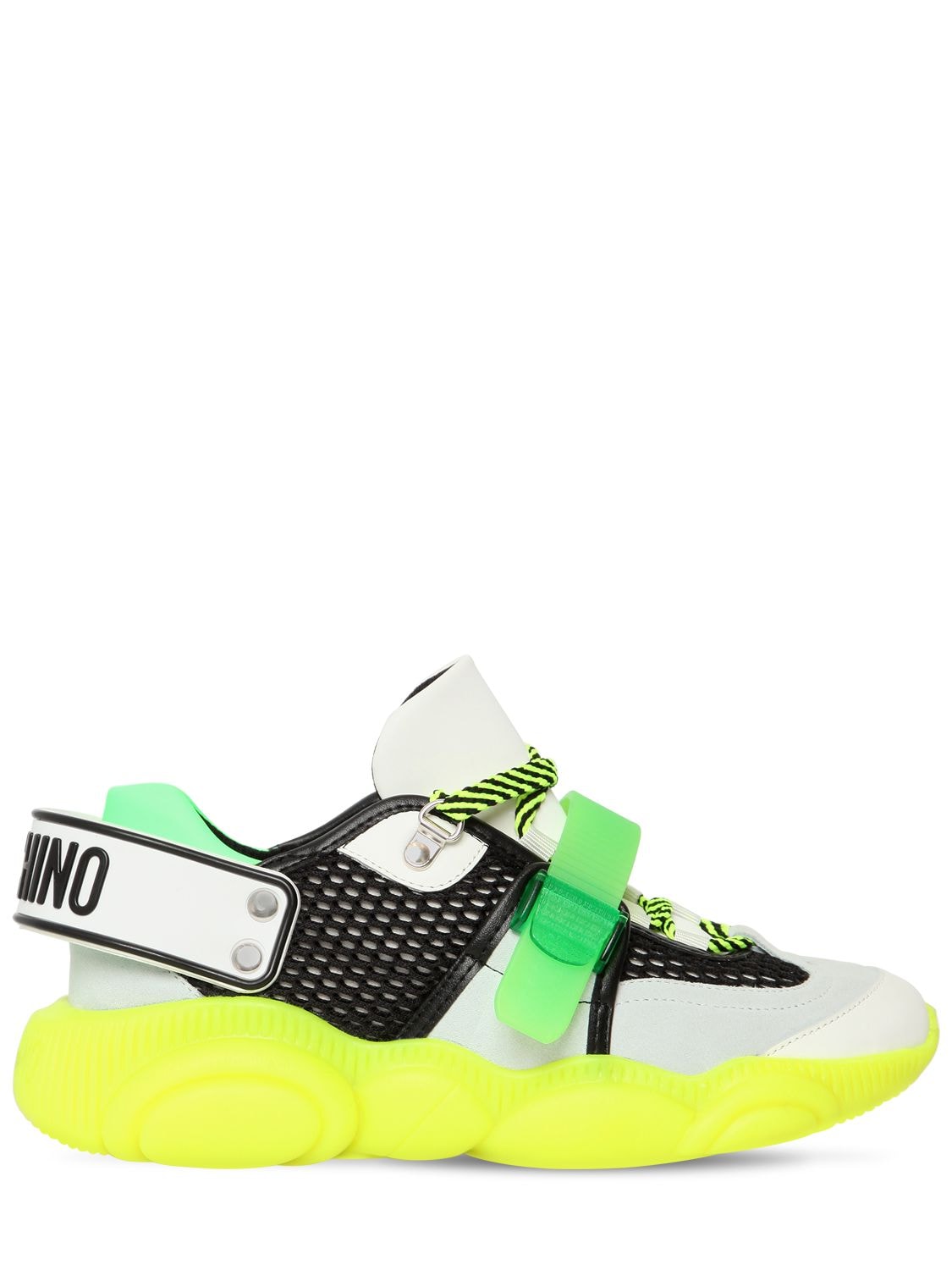 MOSCHINO 30MM MESH & SUEDE SNEAKERS,70I0LT001-NDAW0