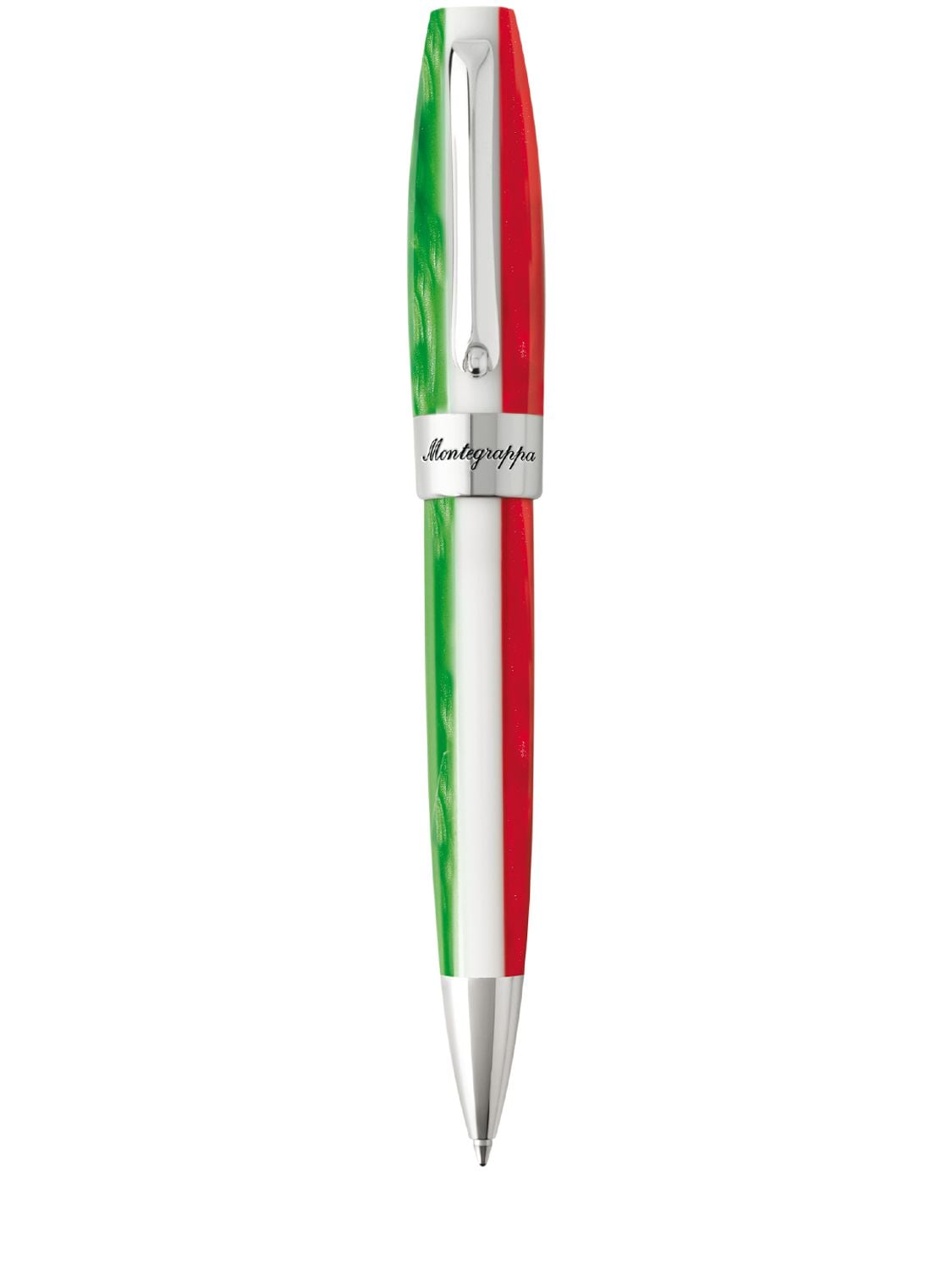 Montegrappa Fortuna Tricolore Resin Ballpoint Pen In Italian Flag