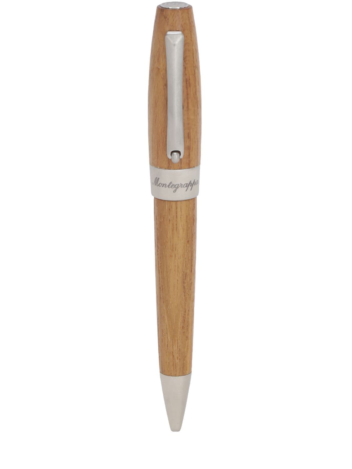 Montegrappa Heartwood Light Teak Wood Ballpoint Pen In Brown