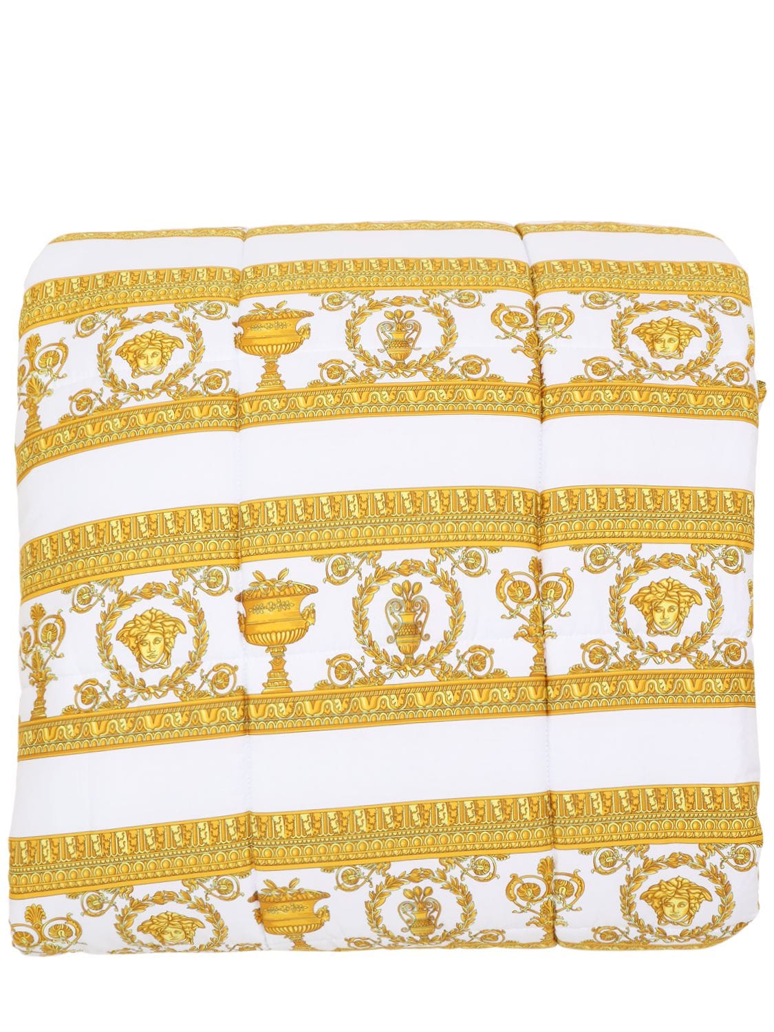 Versace Barocco & Dressing Gown Cotton Comforter In Black,gold