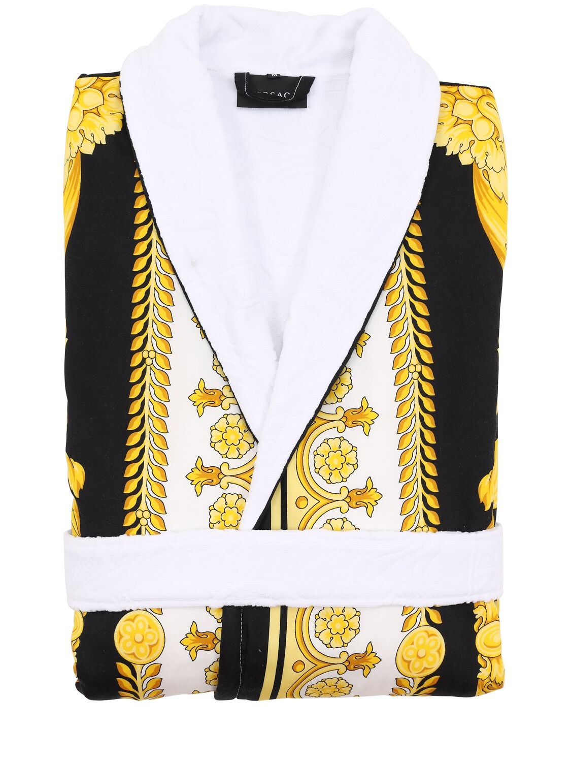 crete de fleur print bathrobe