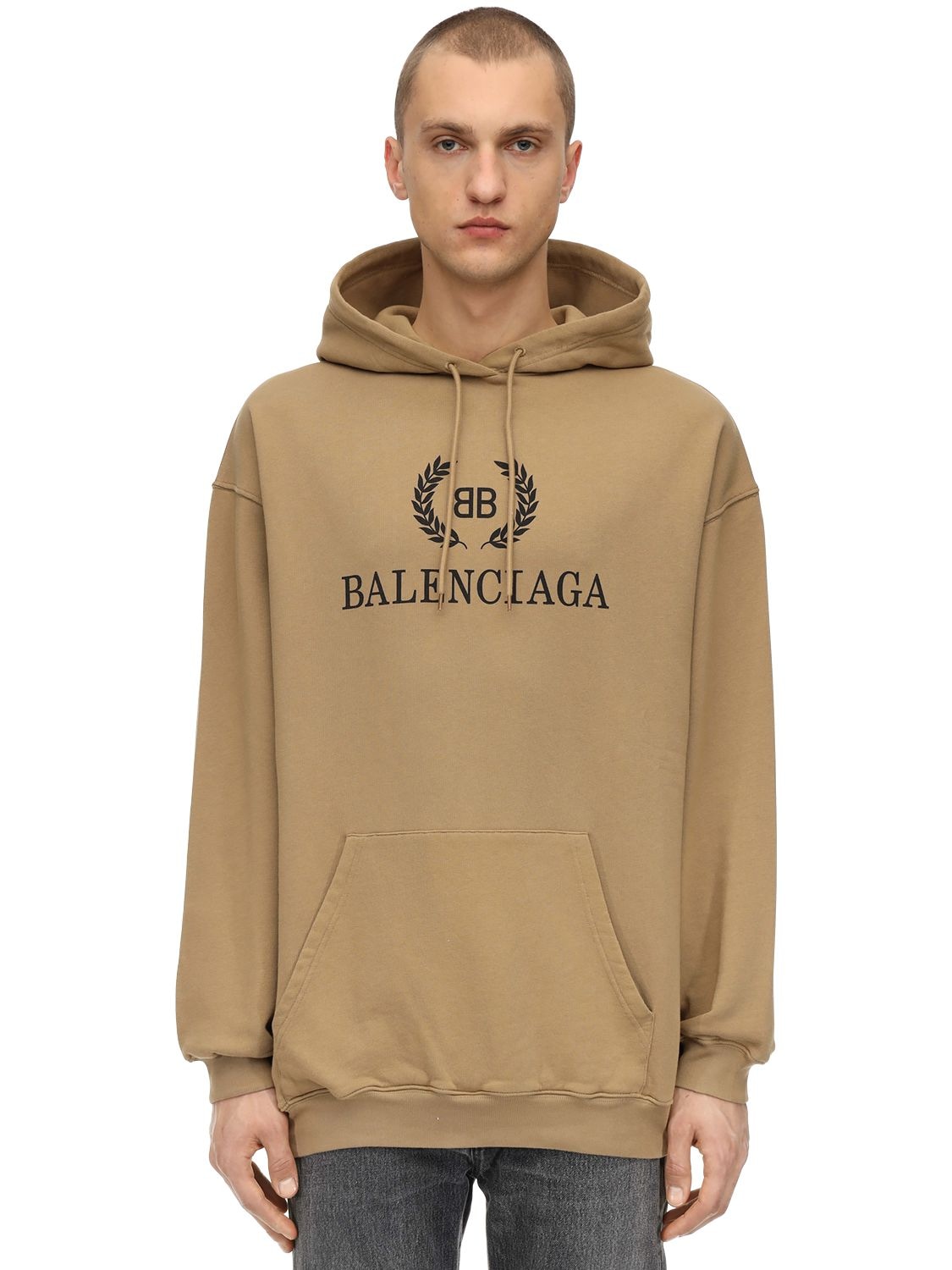 BALENCIAGA “LAURIER”标准版型纯棉连帽卫衣,70I18H030-OTYXMA2