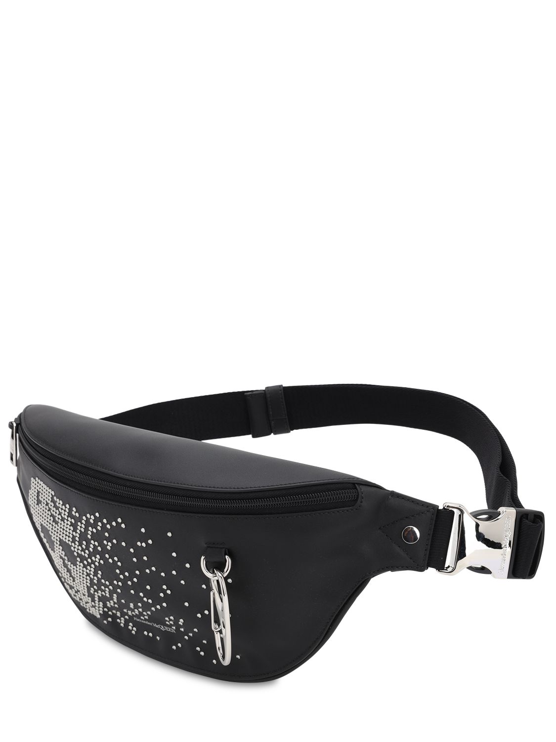 Alexander Mcqueen Men's Skull Oversized Belt Bag/fanny Pack In 1000