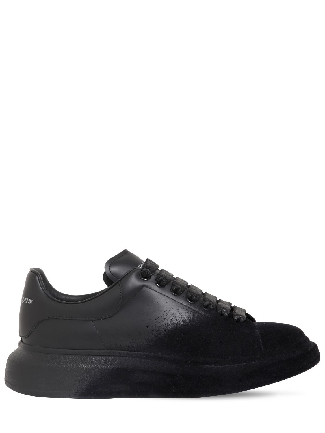 ALEXANDER MCQUEEN 45MM FLOCKED LEATHER SNEAKERS,70I1UQ007-MTAWMA2