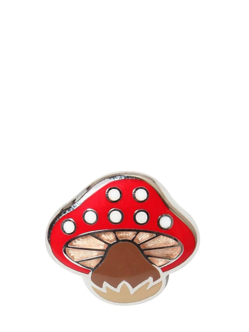 Etro Mushroom Pin In Red,multi