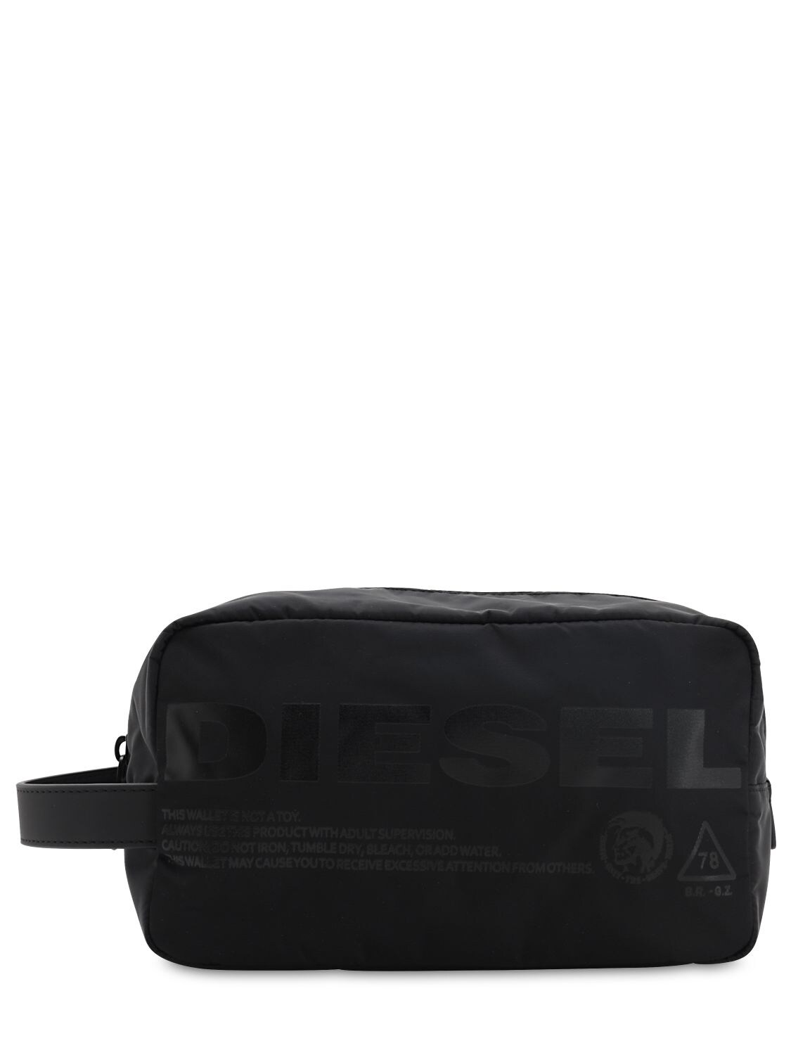 Diesel Tech Toiletry Bag In Black