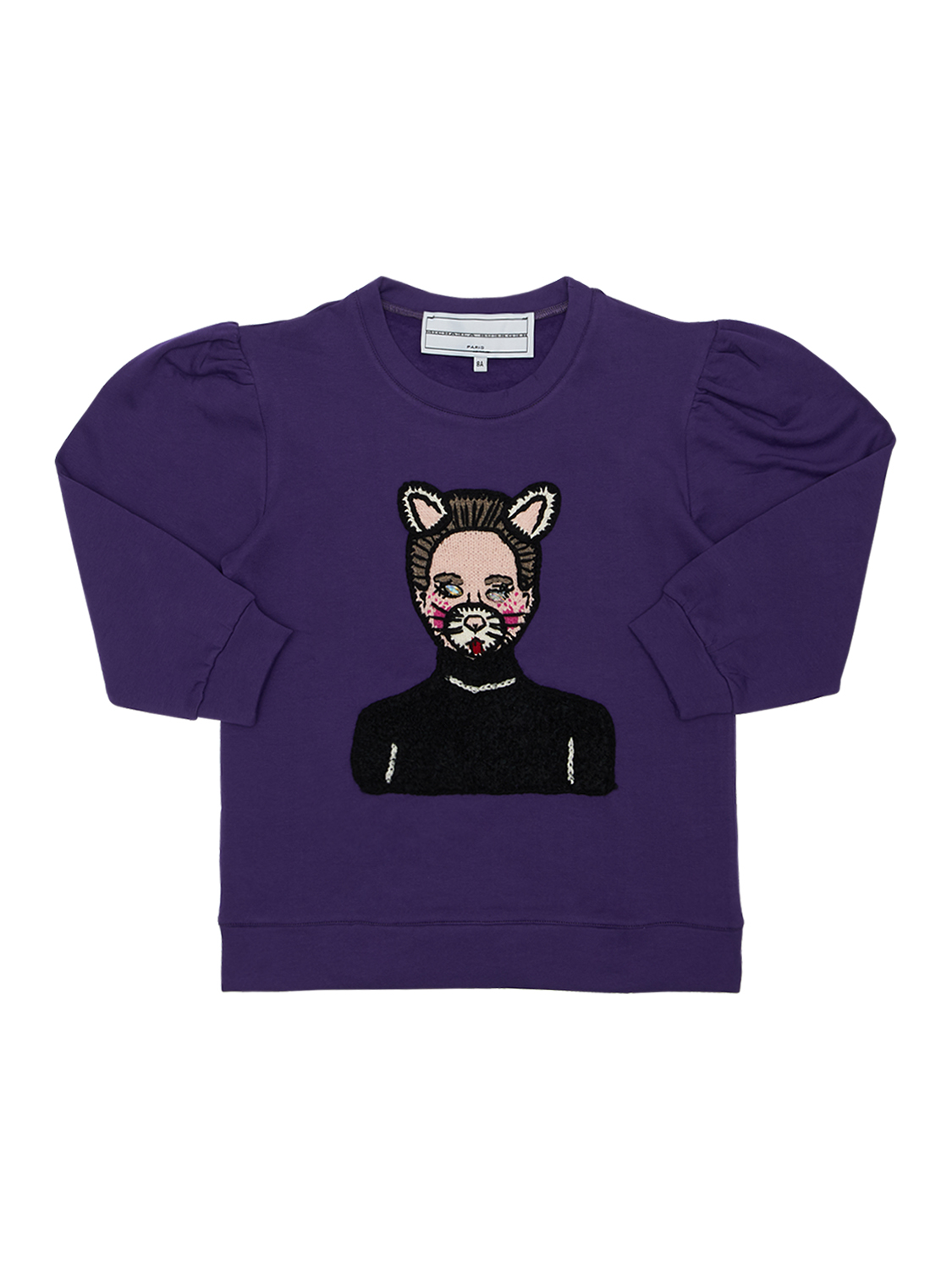 Sweatshirt Aus Baumwolle Mit Strickpatch