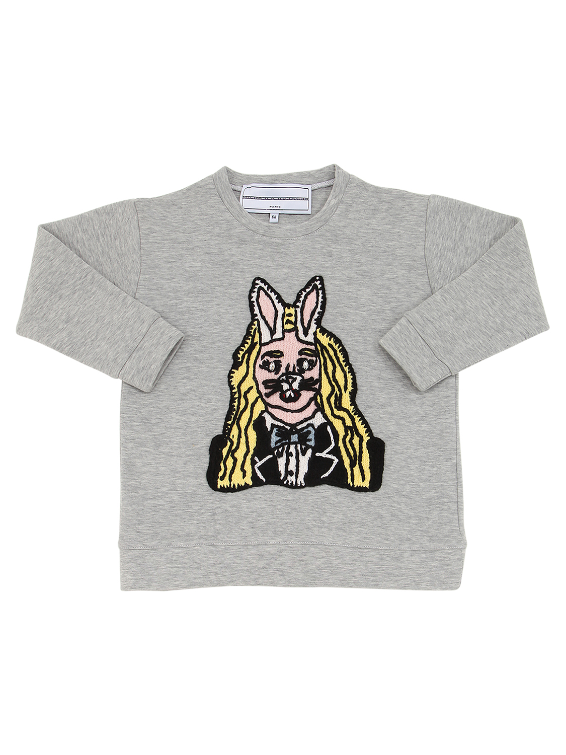 Sweatshirt Aus Baumwolle Mit Strickpatch