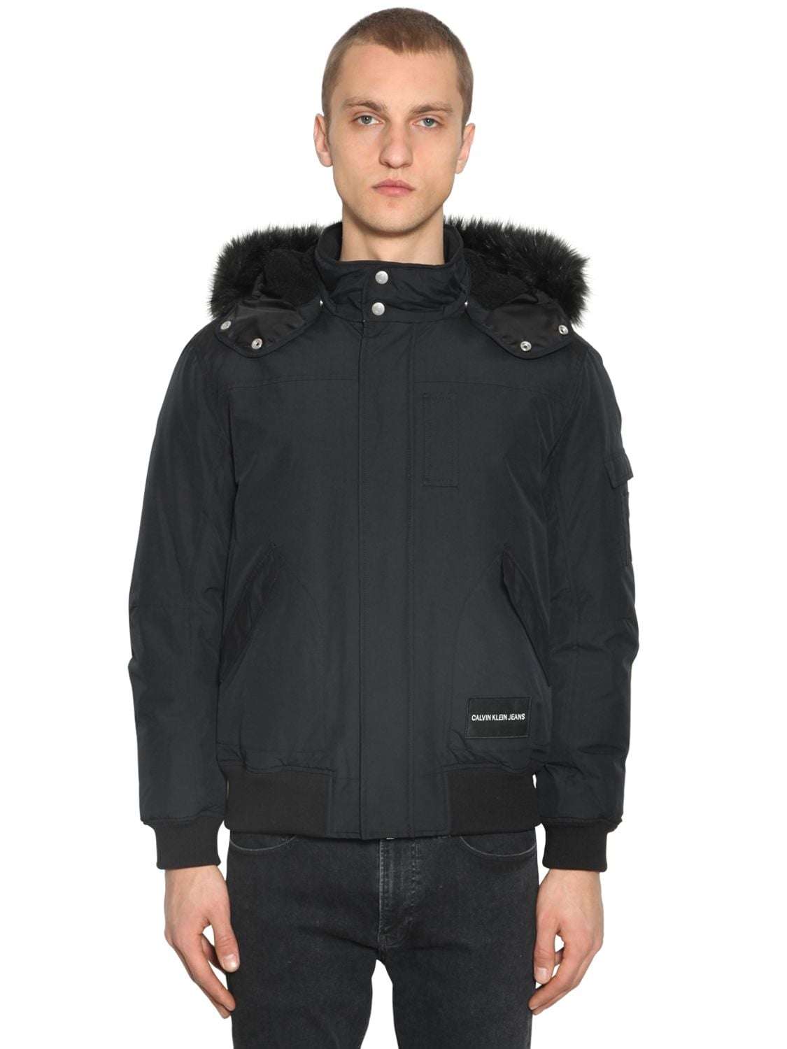 calvin klein jeans hooded down jacket