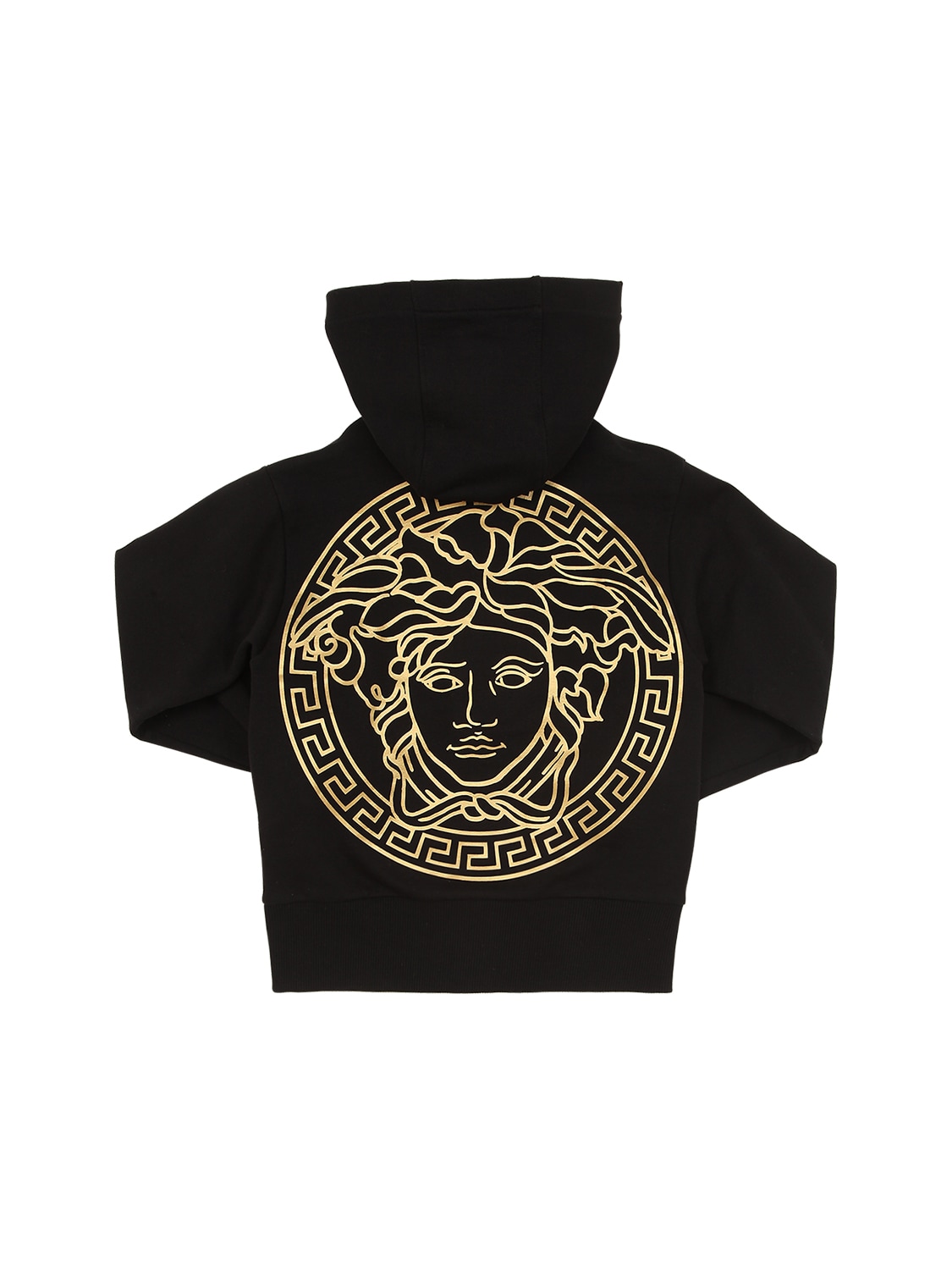 VERSACE ZIP-UP COTTON SWEATSHIRT HOODIE,70I2H1027-WUE3MUE1