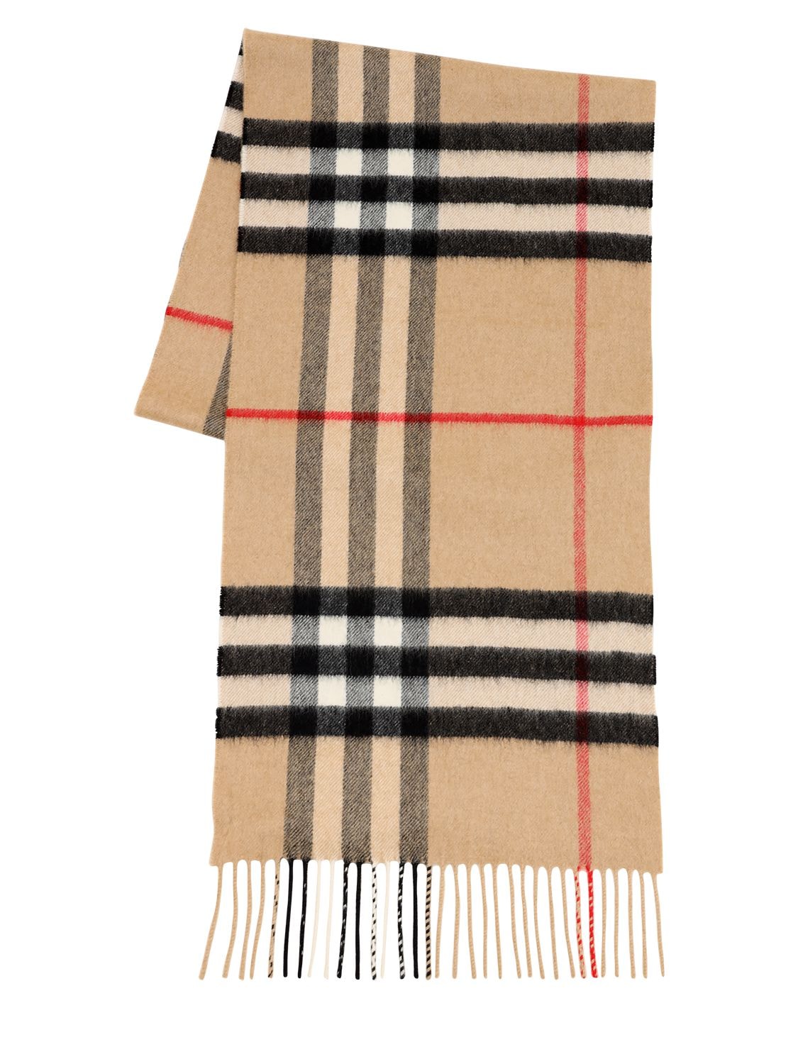 Burberry Giant Icon Cashmere Scarf In Camel Check