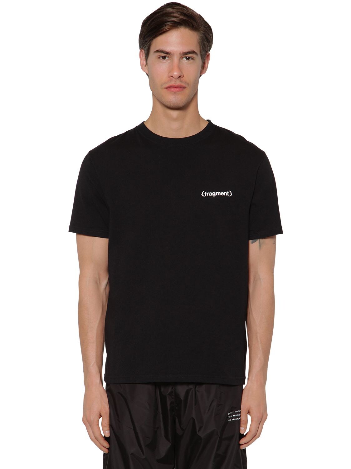 Moncler Genius Fragment Cotton Jersey T-shirt In Black