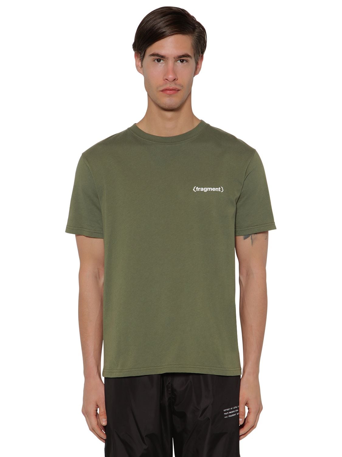 Moncler Genius Fragment Cotton Jersey T-shirt In Olive Green