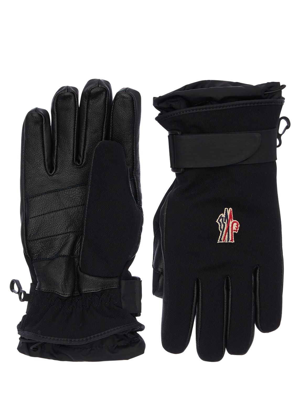 Moncler Genius Grenoble Viscose Blend Gloves In Black