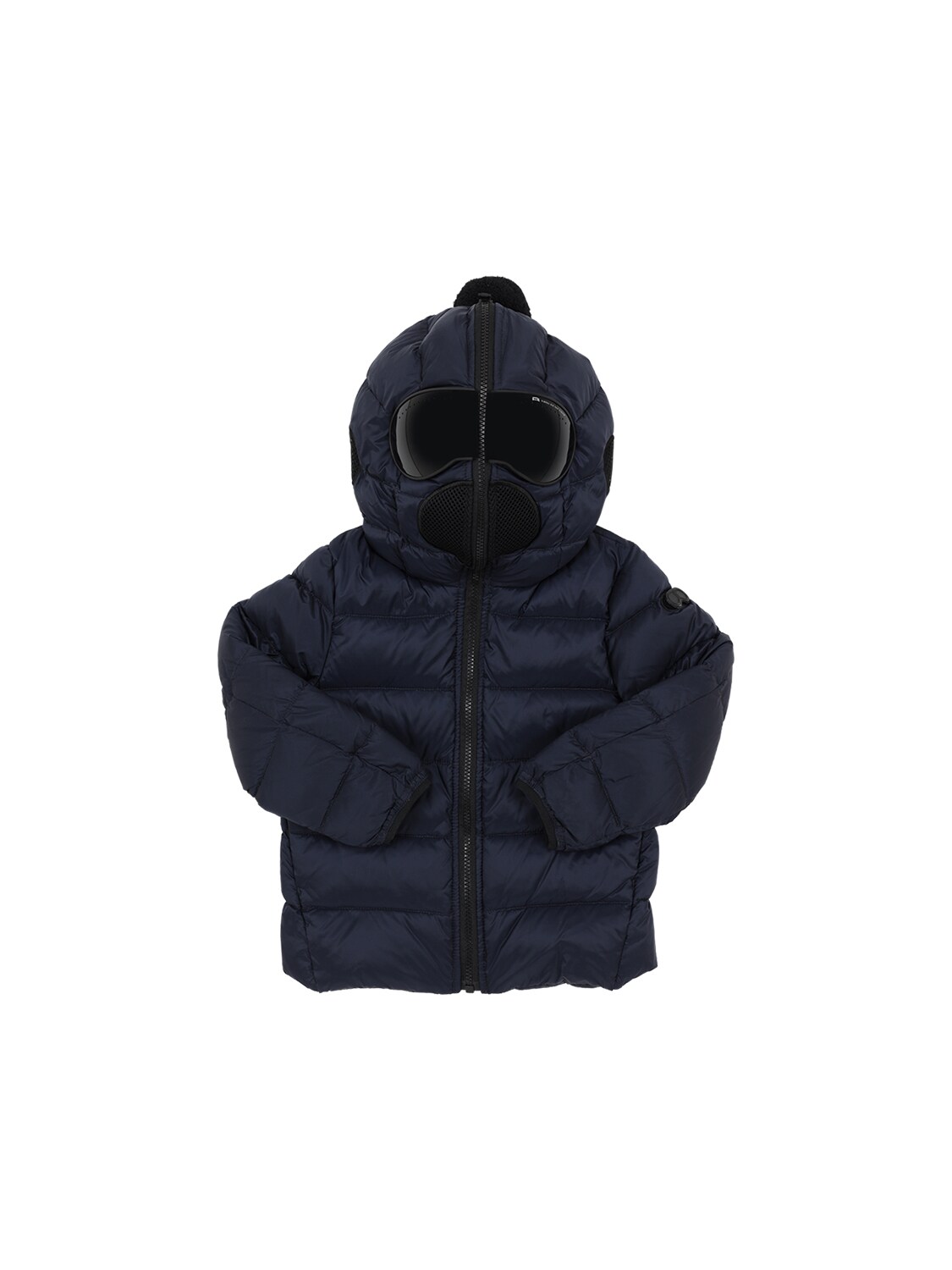 Ai Riders On The Storm Kids' Water Resistant Nylon Down Jacket In Navy