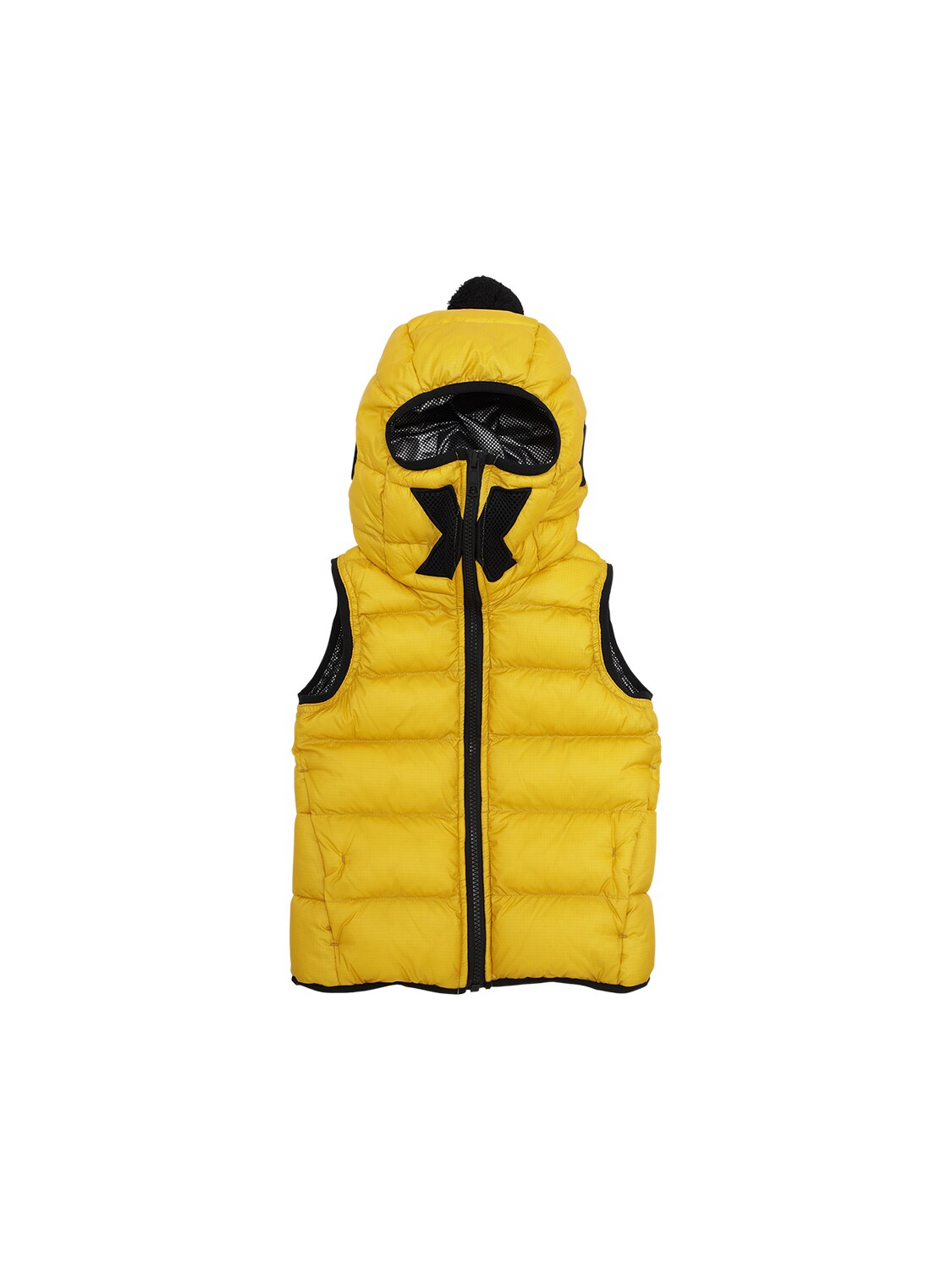 Ai Riders On The Storm Kids' Water Repellent Nylon Down Vest In Yellow