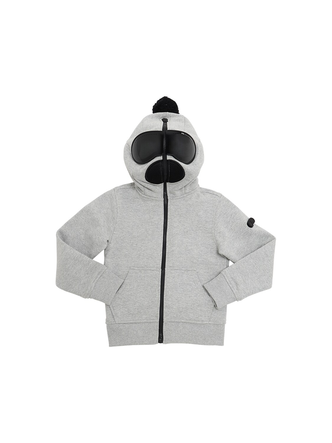 Ai Riders On The Storm Kids' Zip-up Cotton Sweatshirt Hoodie In Grey