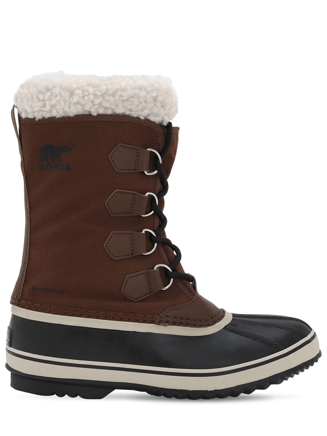 Sorel Caribou Faux Fur Waterproof Boots In Tobacco