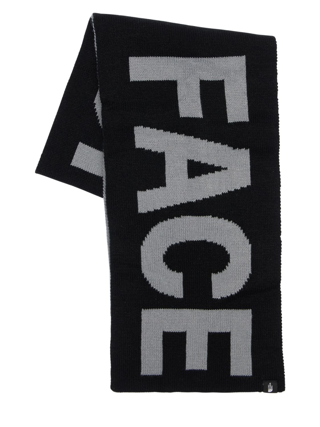 The North Face Reversible Logo Acrylic Scarf In Grau,schwarz