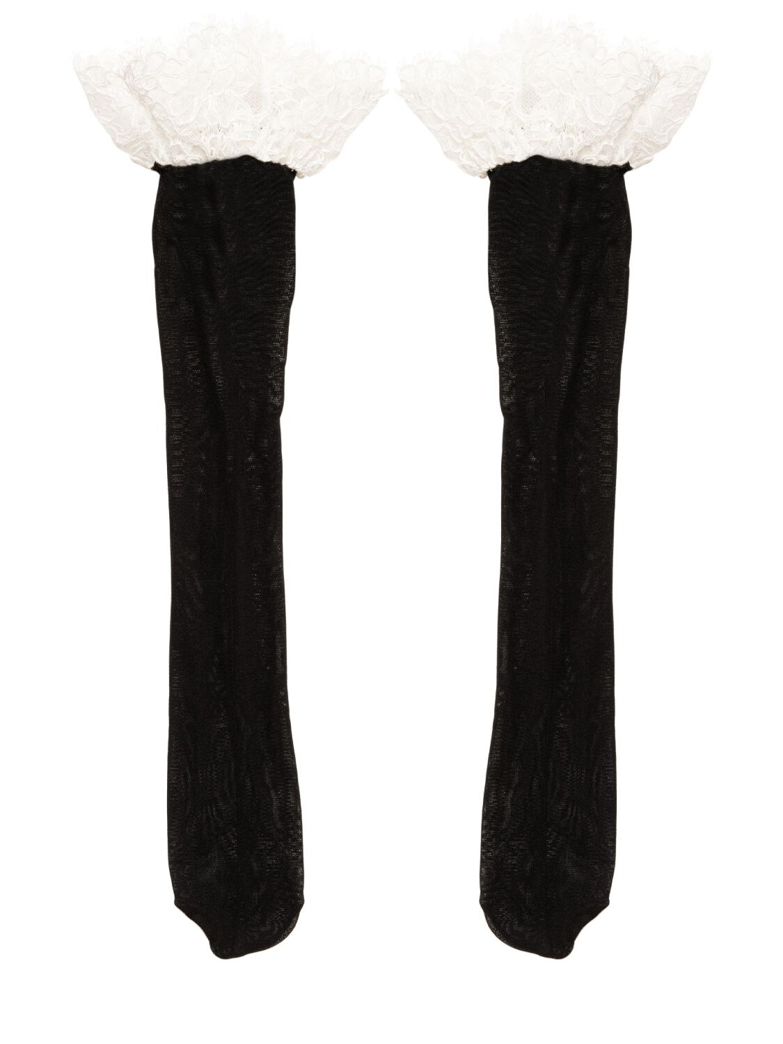 Philosophy Di Lorenzo Serafini Embellished Tulle Socks In Black,white