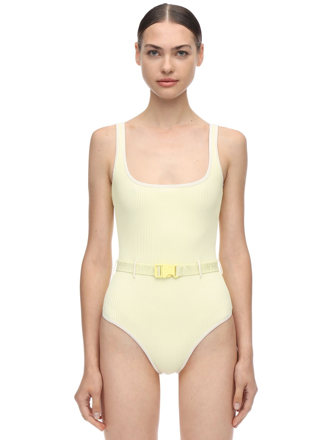 OFF-WHITE BELTED ONE PIECE SWIMSUIT,70I3KW096-NJAWMA2