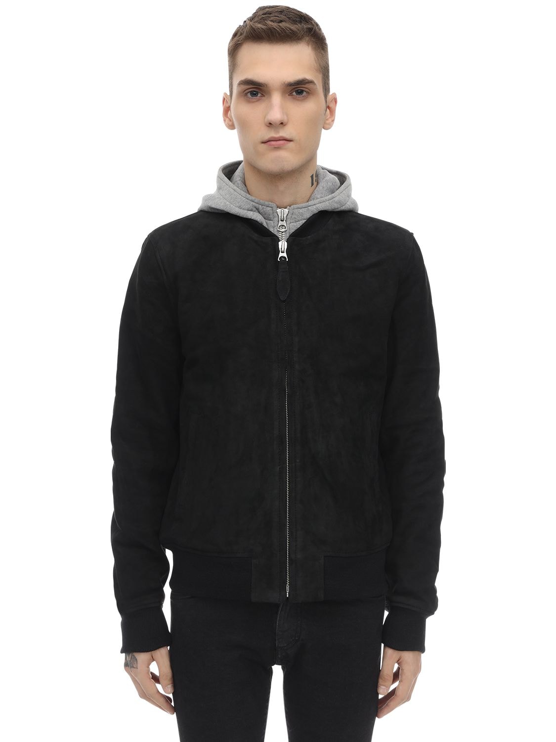 Schott Lc Aspen Leather Jacket In Black