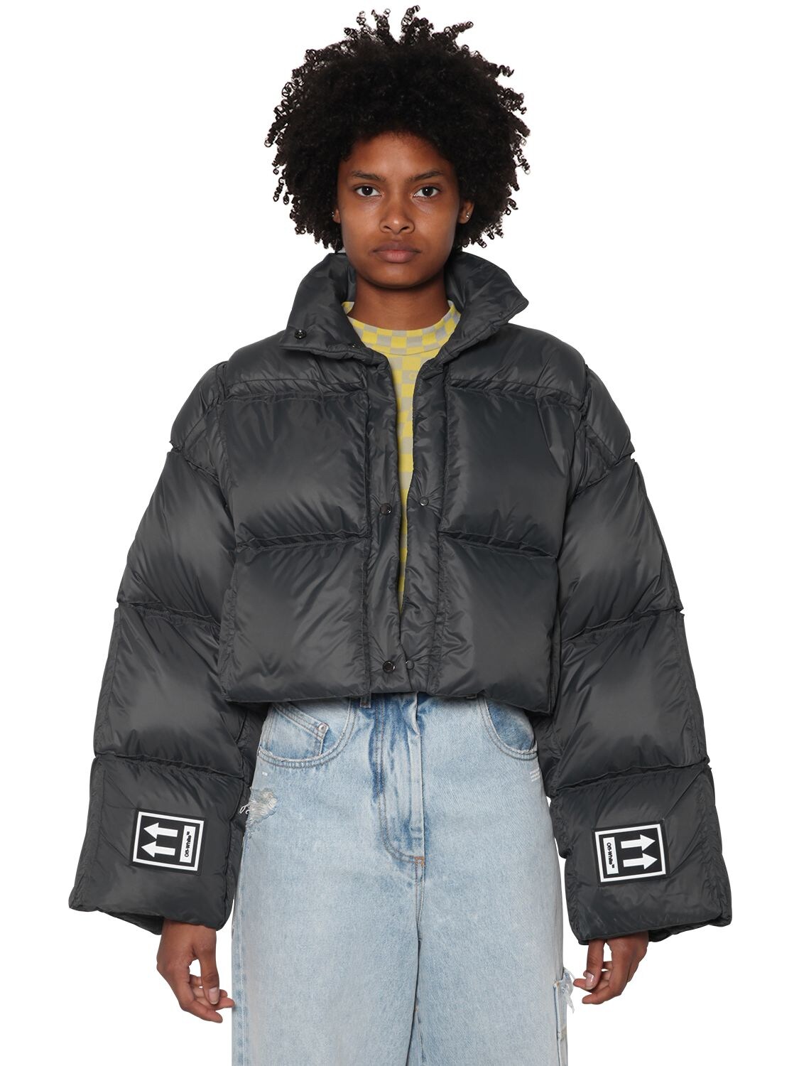 OFF-WHITE CROPPED DOWN JACKET,70I4T8030-MDKWMA2