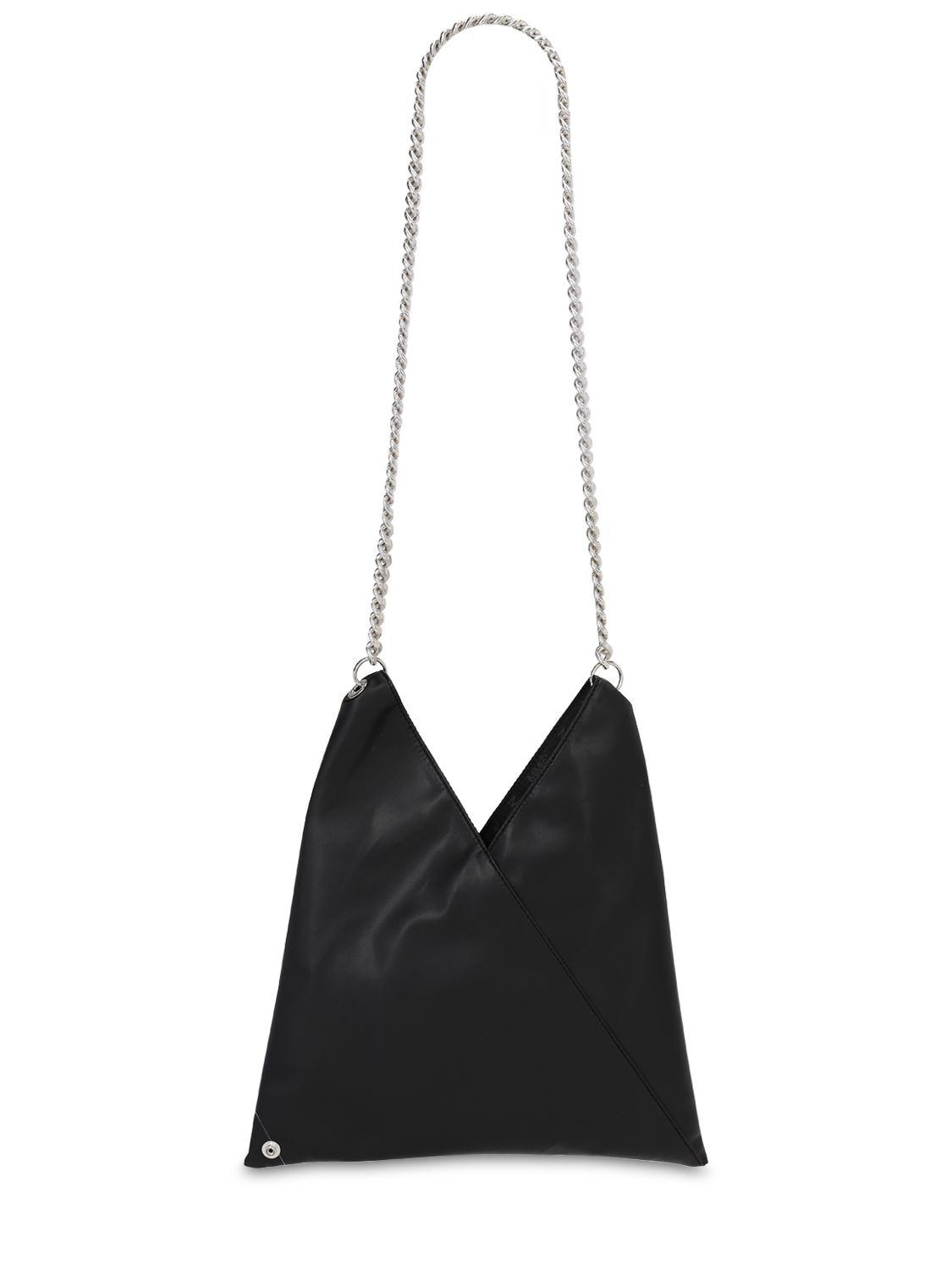 Mm6 Maison Margiela Faux Leather Shoulder Bag In Black