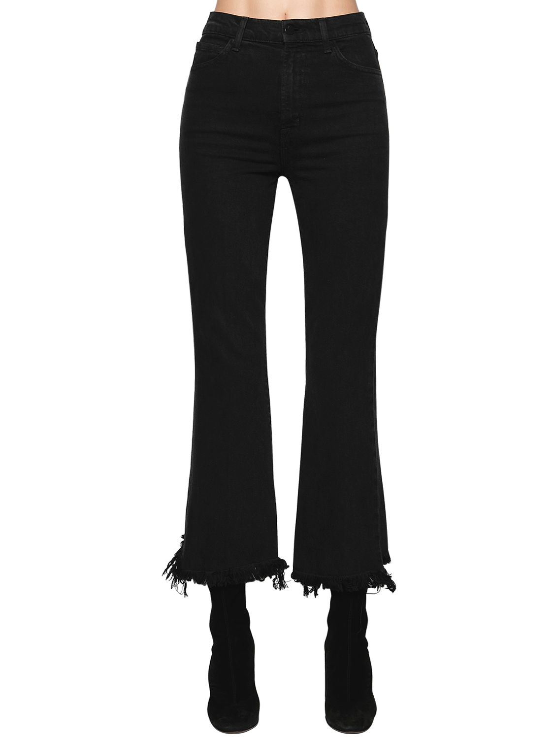 J Brand - Julia high rise flared cotton denim jean - | Luisaviaroma