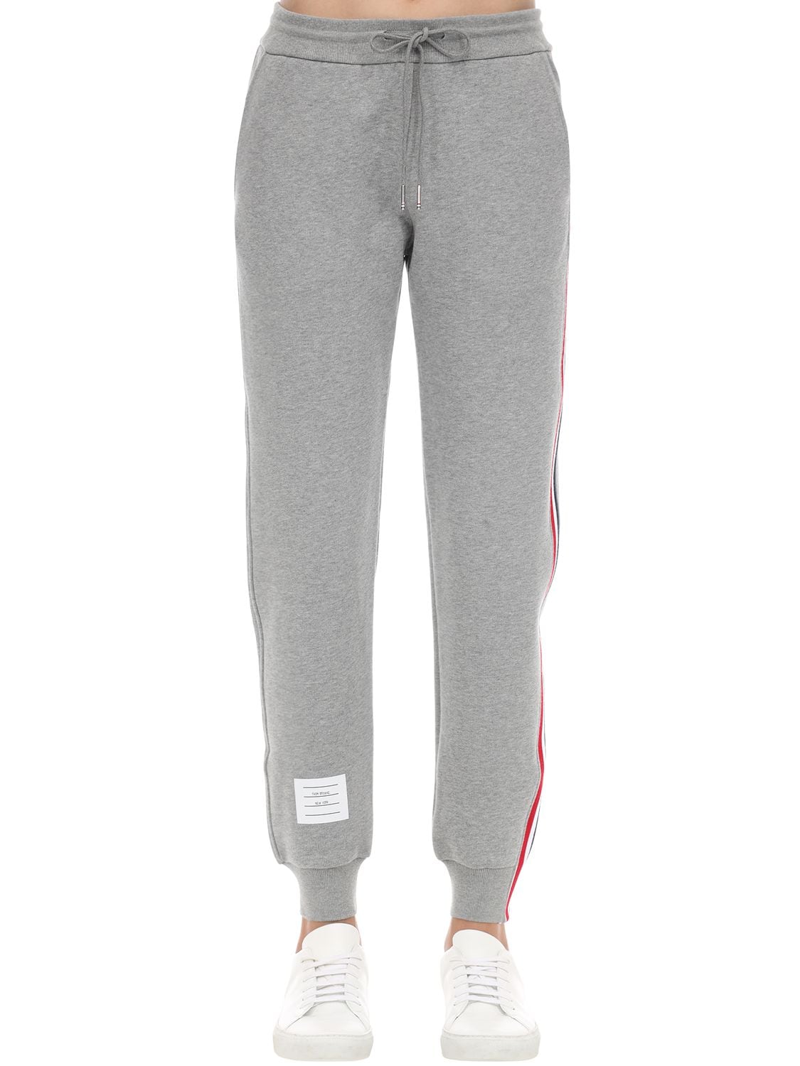 Thom Browne Grey Classic Loopback Stripe Lounge Pants In Light Grey