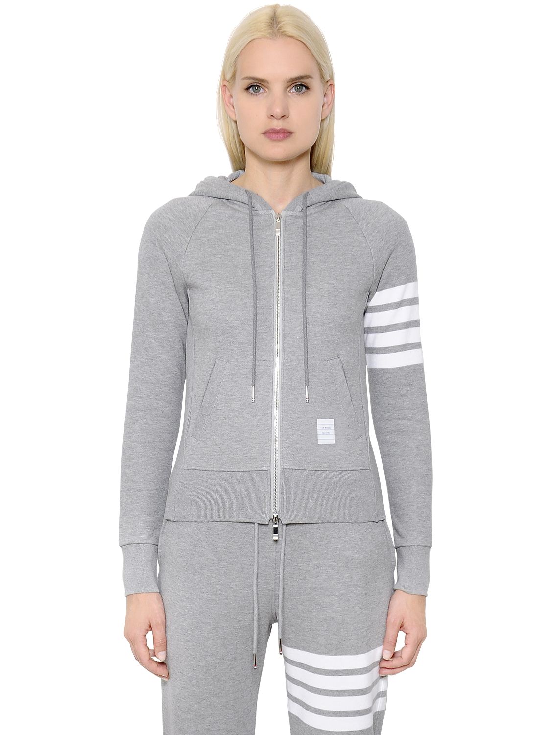 Sweatshirt Aus Baumwolljersey Mit Zip