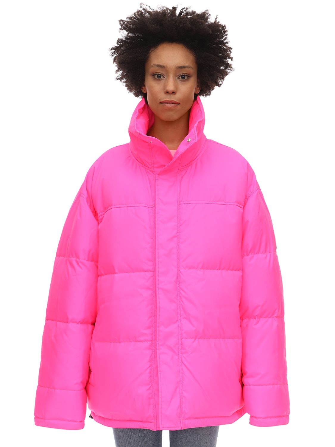 pink down coat