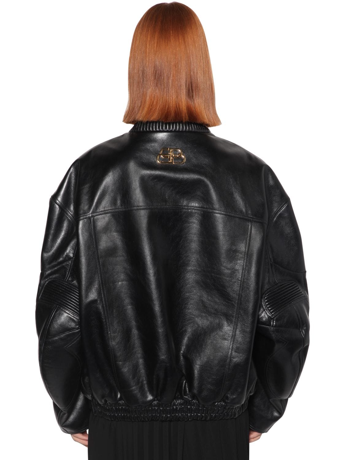 balenciaga leather biker jacket