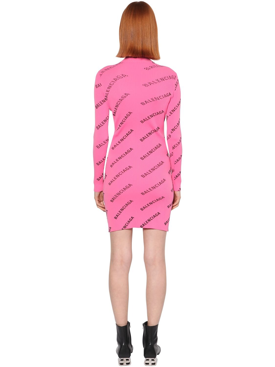 balenciaga pink dress