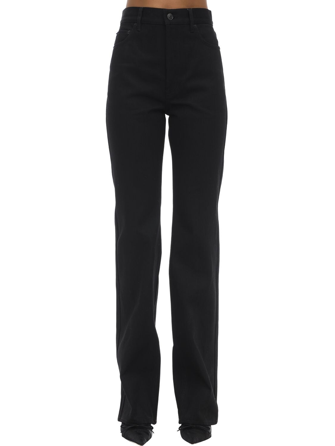 Balenciaga Straight Cotton Denim Jeans In Black
