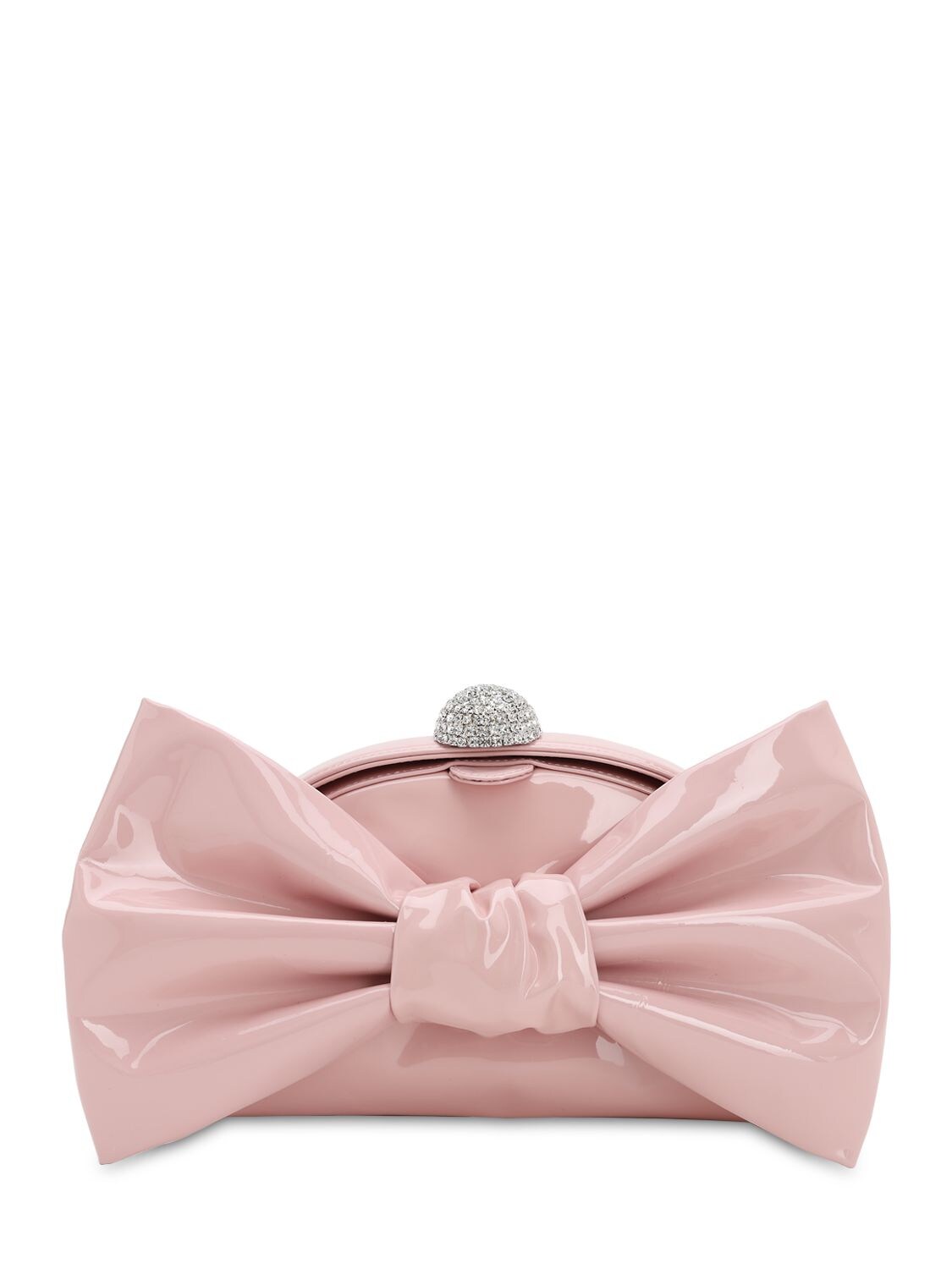 ALESSANDRA RICH PATENT LEATHER BOW CLUTCH,70I5CL001-MTY4MG2